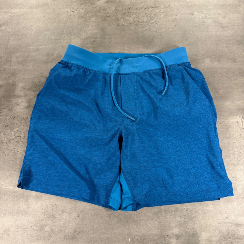 Lululemon Athletic Shorts Mens M Pace Breaker Blue Heathered 7" Inseam Lined